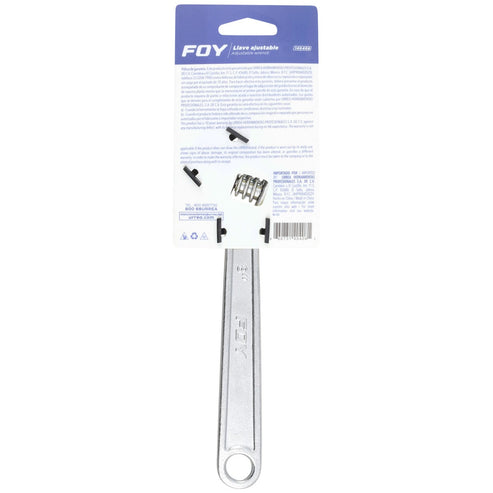 Llave Ajustable Cromada 8 1, Foy 140408