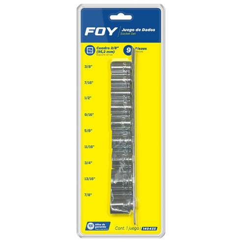 Juego De Dados Cuadro De 3/8, 6 Puntas, En Foy 140435