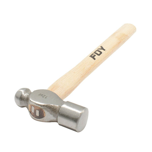 Martillo De Bola Pulido Con Mango De Madera De 12, 12 Oz, Foy 141831