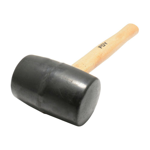 Mazo Con Cabeza De Hule Negro Con Mango De Madera 13, 24 Oz, Foy 141881