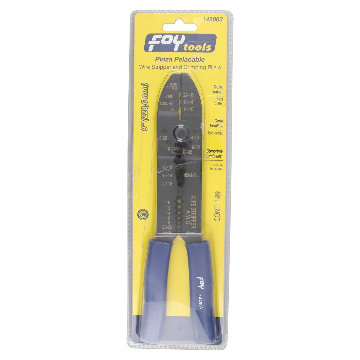 Pinza Pelacable 10-22 AWG De 9, Foy 142003