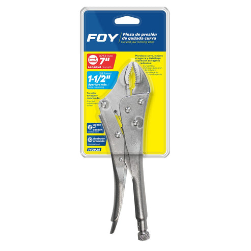 Pinza De Presión Quijada Curva De 7, Foy 142028