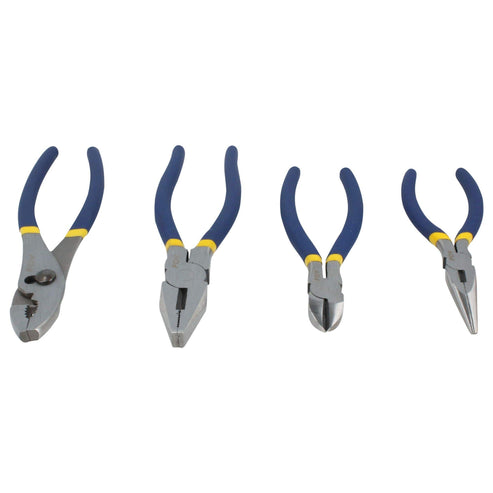 Juego De Pinzas Para Electricista Con Mango Doble Plastisol, 4 Piezas, Foy 142039