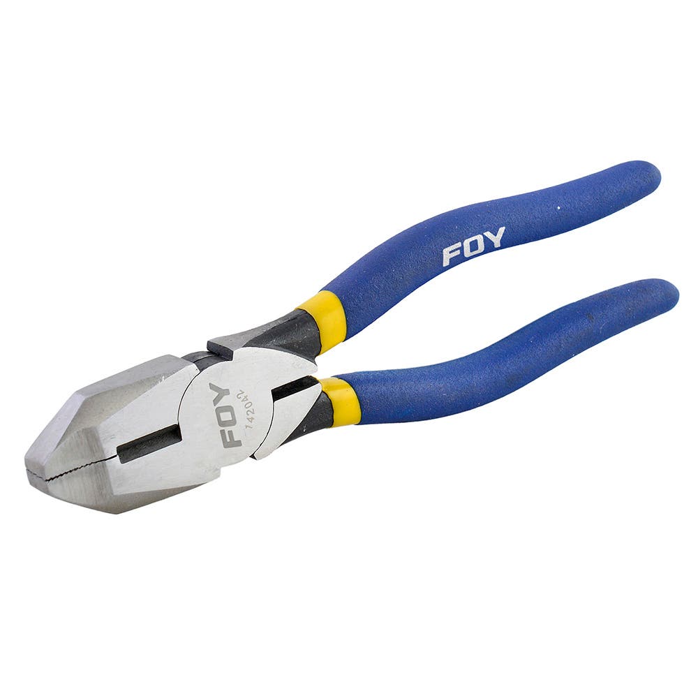 Pinza Para Electricista Con Mango Doble Plastisol Corte Lateral De 8, Foy 142042