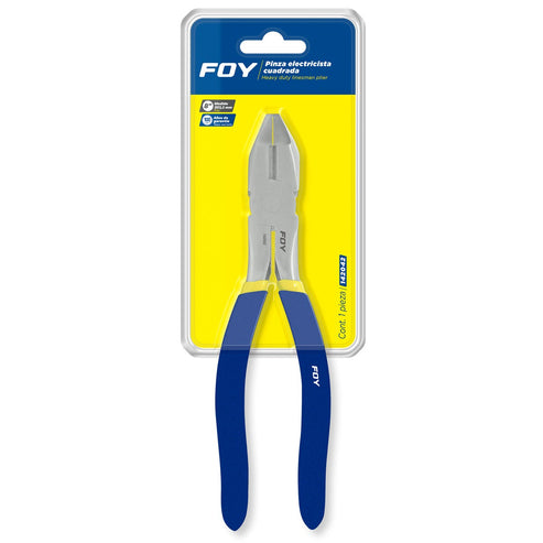 Pinza Para Electricista Con Mango Doble Plastisol Corte Lateral De 8, Foy 142042