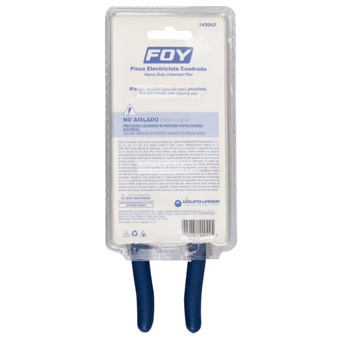Pinza Para Electricista Con Mango Doble Plastisol Corte Lateral De 8, Foy 142042