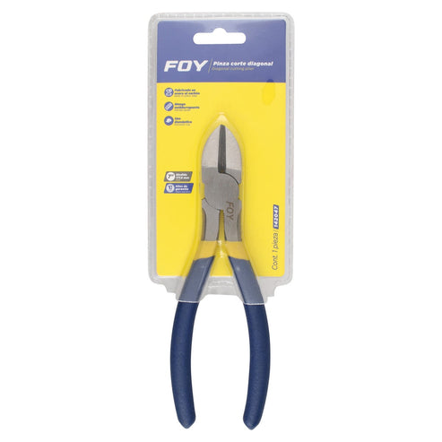 Pinza Para Electricista Con Mango Doble Plastisol Corte Diagonal De 7, Foy 142047