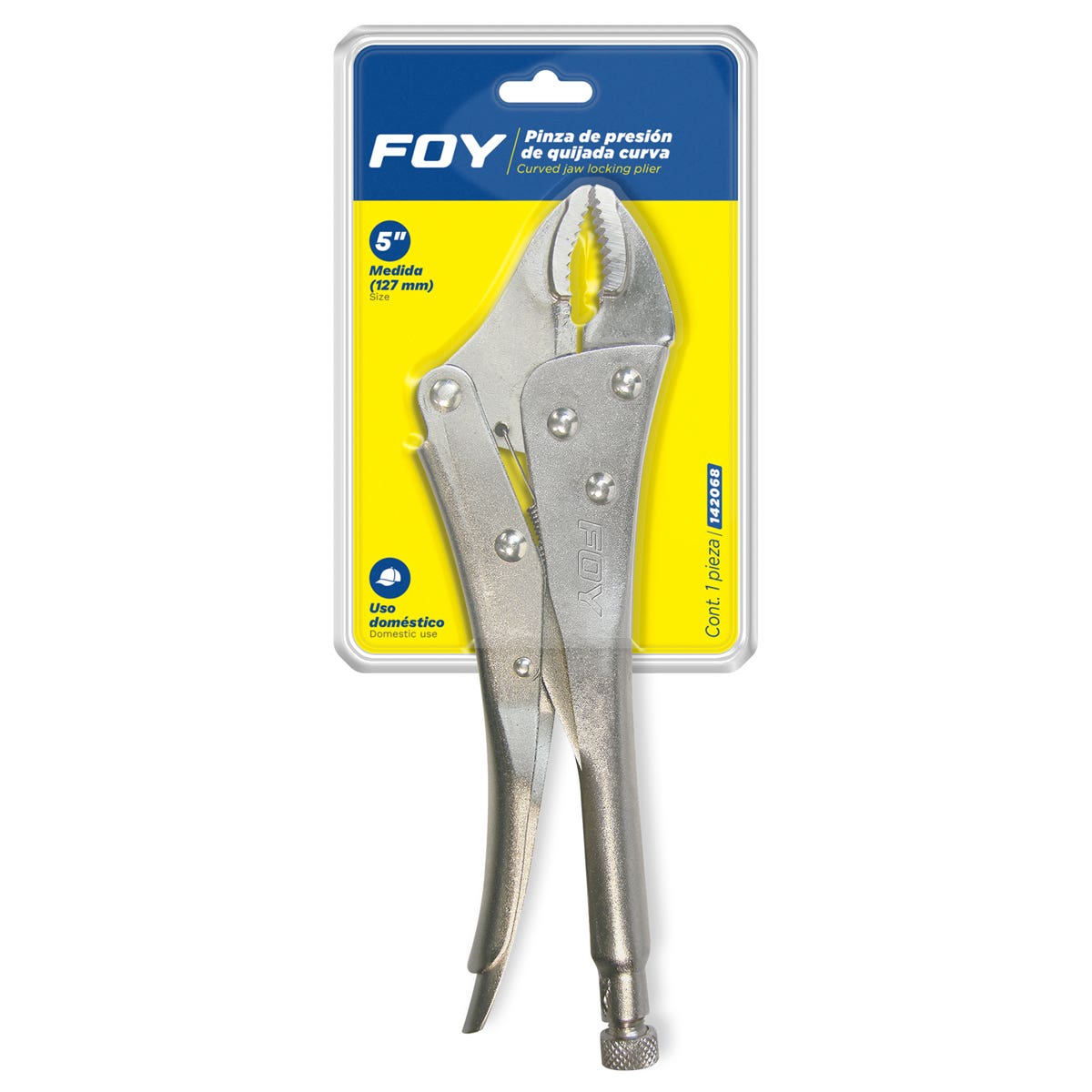 Pinza De Presión Quijada Curva De 5, Foy 142068