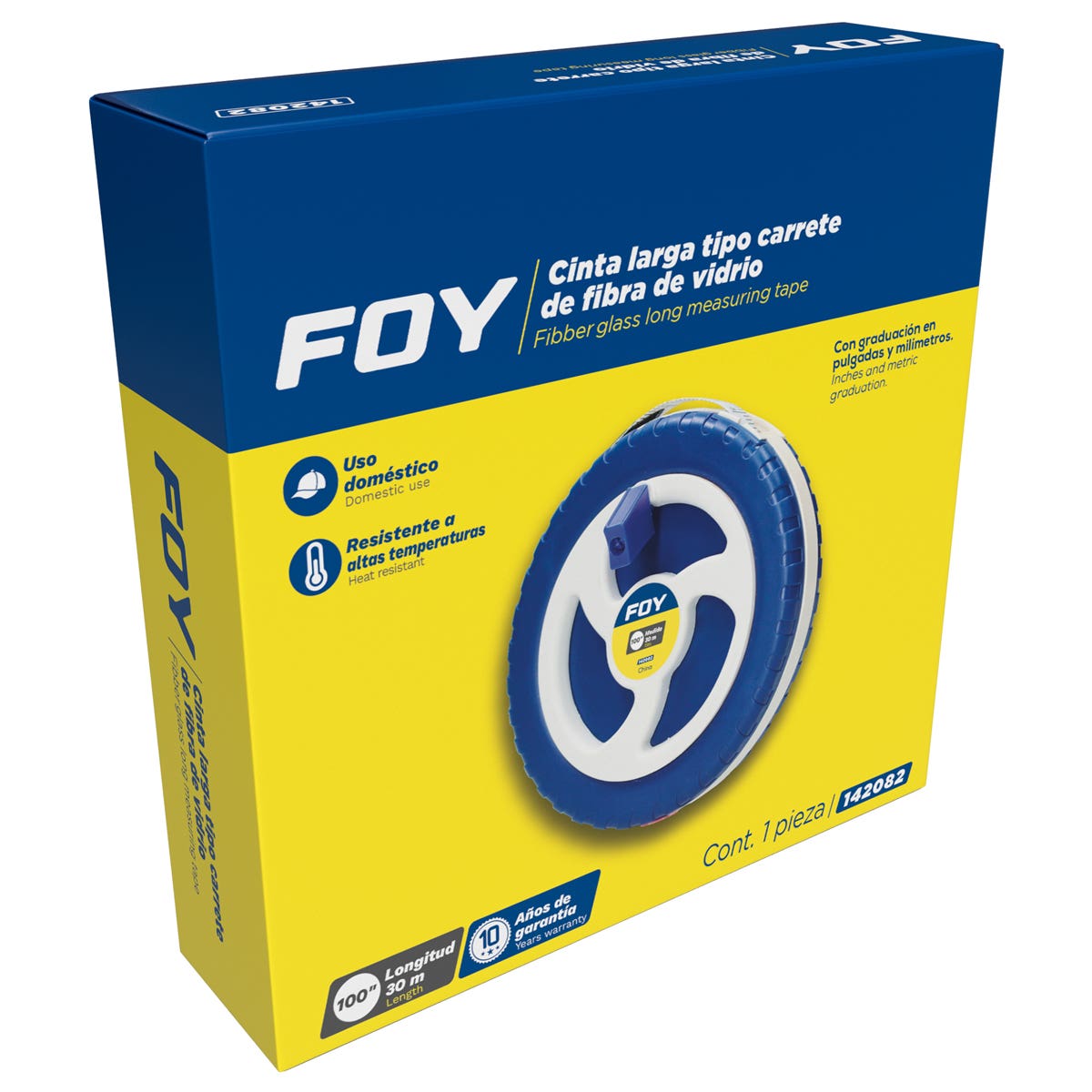 Cinta Larga De Fibra De Vidrio, 30 m, Foy 142082