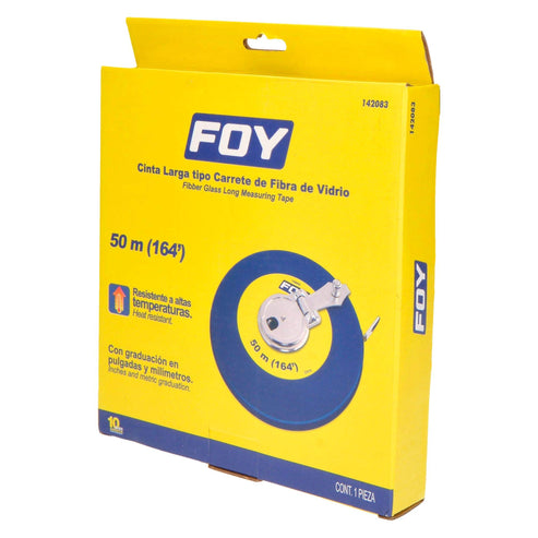 Cinta Larga De Fibra De Vidrio, 50 m, Foy 142083