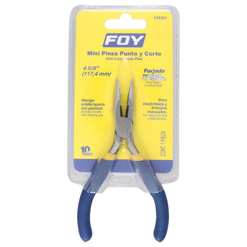 Mini Pinza Para Electrónica Con Mango De Vinil Corte Lateral De 4-5/8, Foy 142221