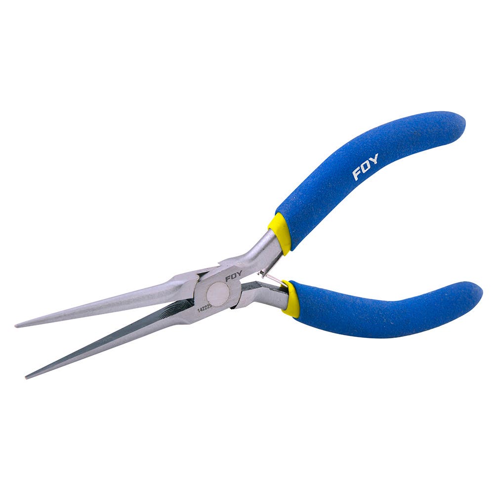 Mini Pinza Para Electrónica Con Mango De Vinil Punta Aguja De 5-3/4, Foy 142225