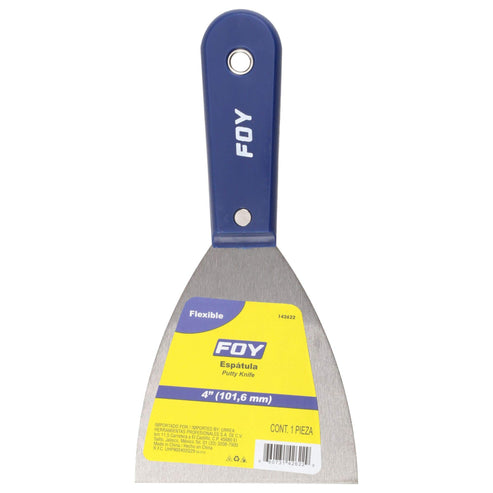 Espátula Flexible De Acero De Alto Carbón Con Mango Plástico 4, Foy 142622