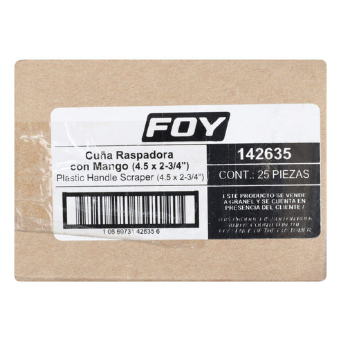 Cuña Para Raspar Con Mango Plástico 4.5 x 2-3/4, Foy 142635
