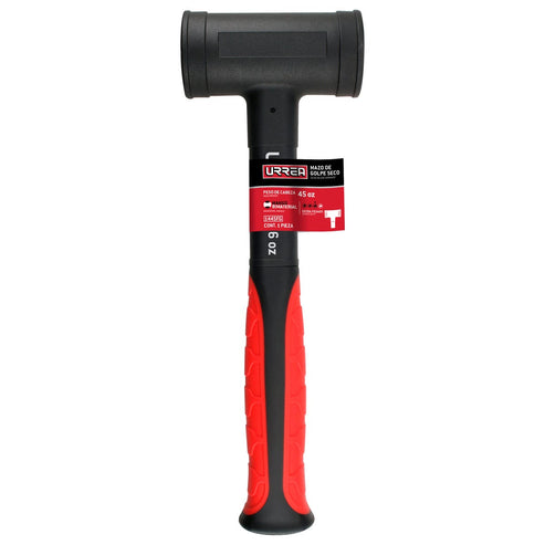 Mazo De Golpe Seco Tapas Fijas Con Mango Rubber Grip 10-1/8, 26 Oz, Urrea 1426FG