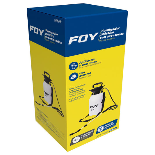 Fumigador Con Varilla Plástica 5 Lt, Foy 143070