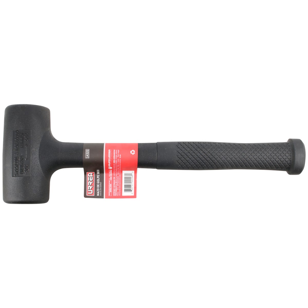 Mazo De Golpe Seco Tapas Fijas De Alto Impacto Con Mango 11-29/64, 32 Oz, Urrea 1432G