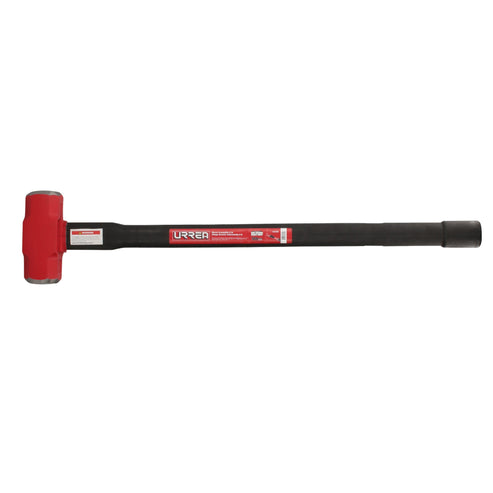 Marro Octagonal Cabeza Forjada Irrompible Con Mango Rubber Grip Anti-Vibración 30, 12 Lb, Urrea 1439HD
