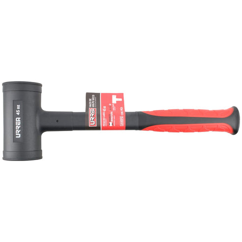 Mazo De Golpe Seco Tapas Fijas Con Mango Rubber Grip 11-31/32, 45 Oz, Urrea 1445FG