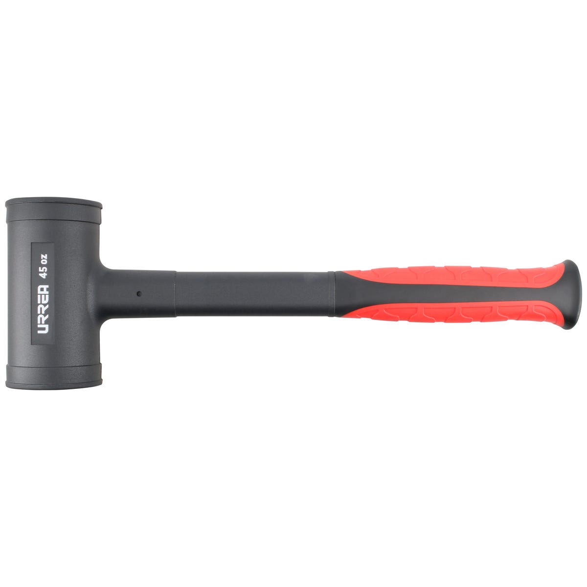 Mazo De Golpe Seco Tapas Fijas Con Mango Rubber Grip 11-31/32, 45 Oz, Urrea 1445FG