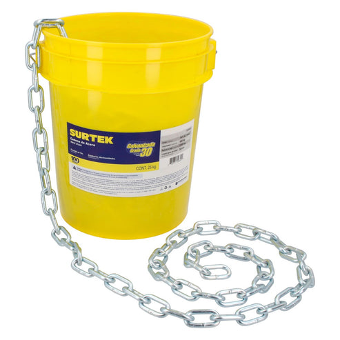Cadena Grado 30 Galvanizada 1/4, 25 kg, Surtek 150849