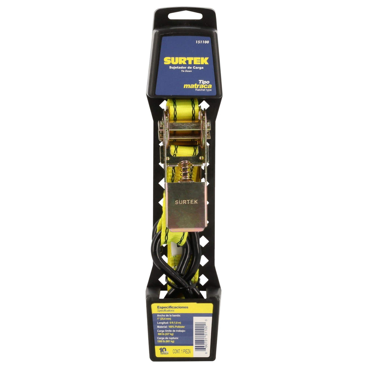 Sujetador Con Matraca 1 x 1.8 m x 227 kg, Surtek 151100