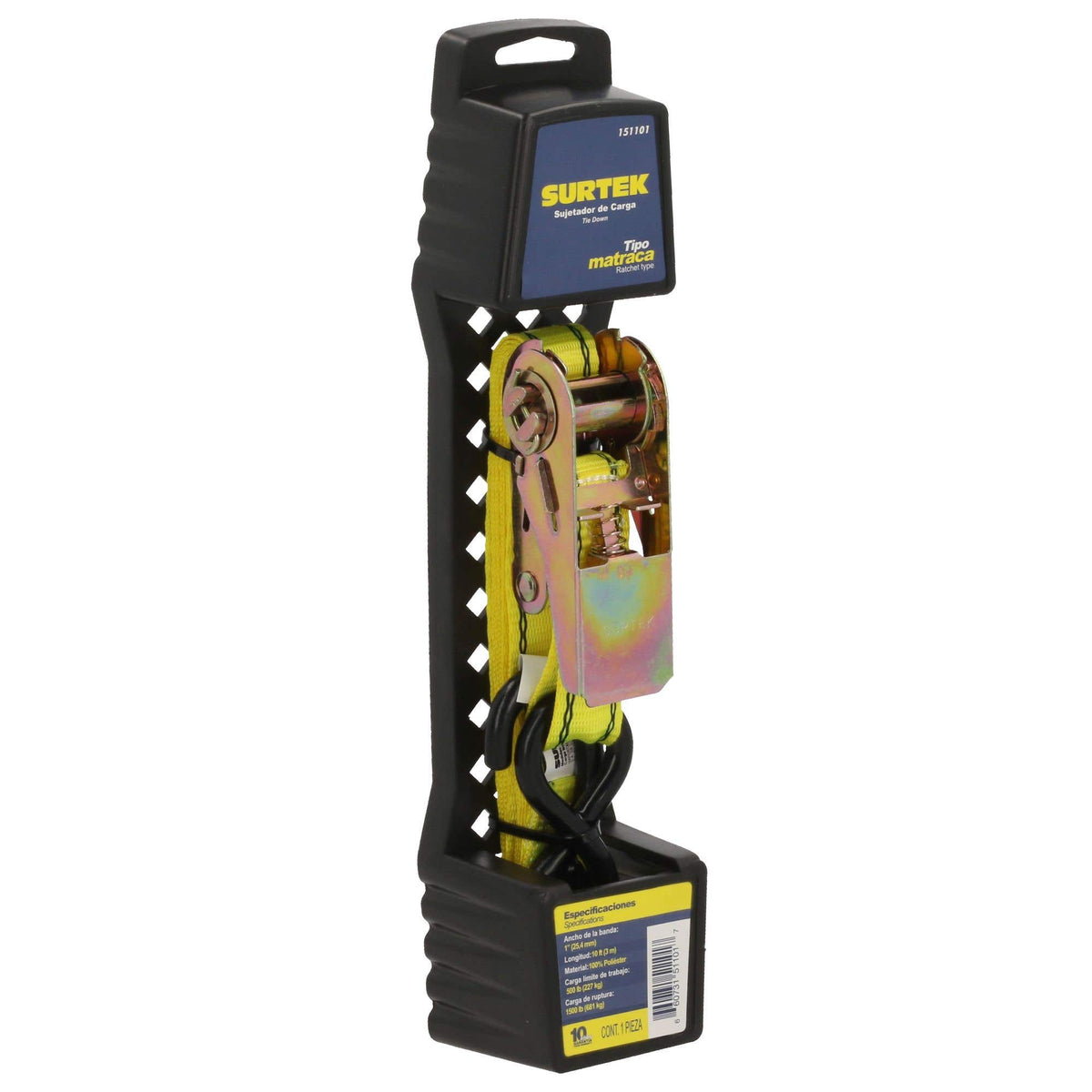 Sujetador Con Matraca 1 x 3 m x 227 kg, Surtek 151101