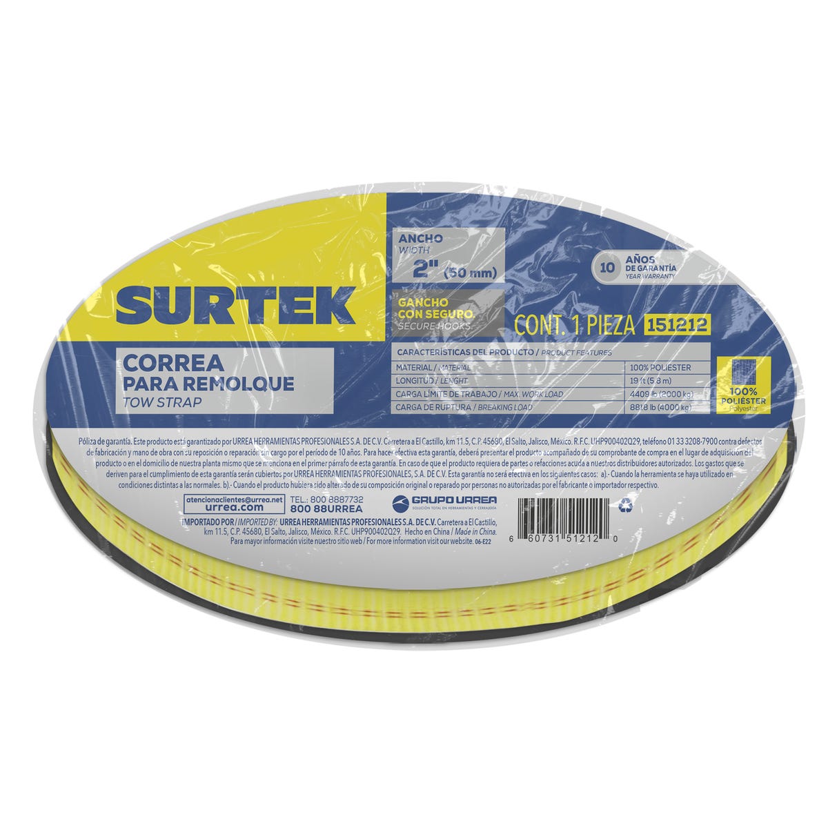 Correa Para Remolque 50 mm x 5.8 m, Surtek 151212