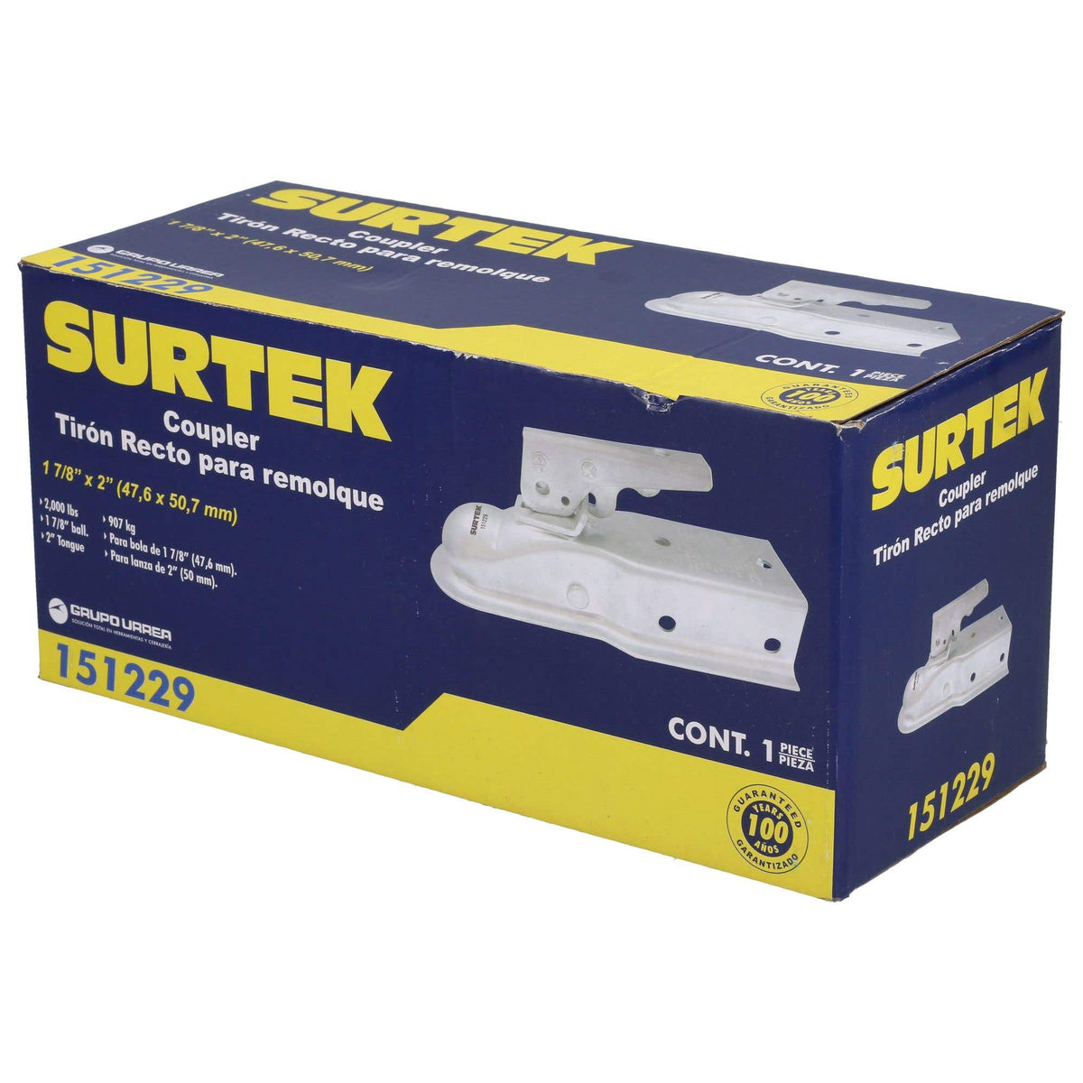 Acoplador Para Remolque 1-7/8, Surtek 151229