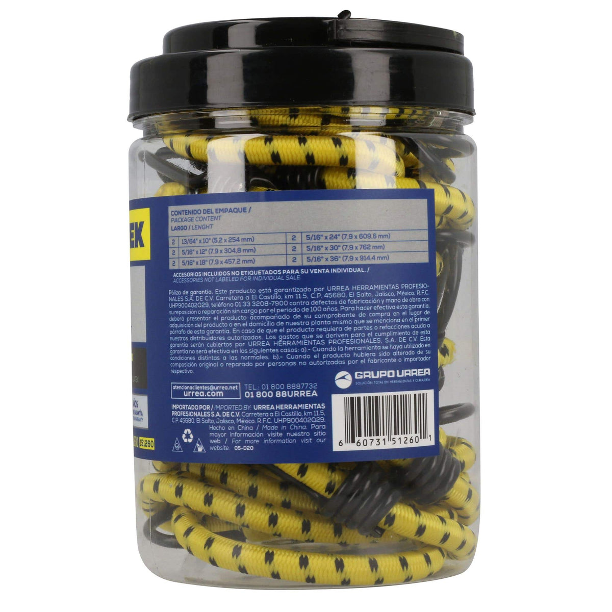 Juego De Tensores Elásticos, 12 Piezas, Surtek 151260