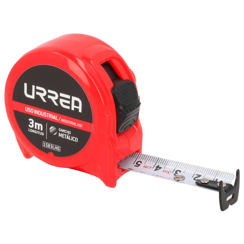 Flexómetro Con Carcasa De Plástico, 3 m x 19 mm, Urrea 1583LHG