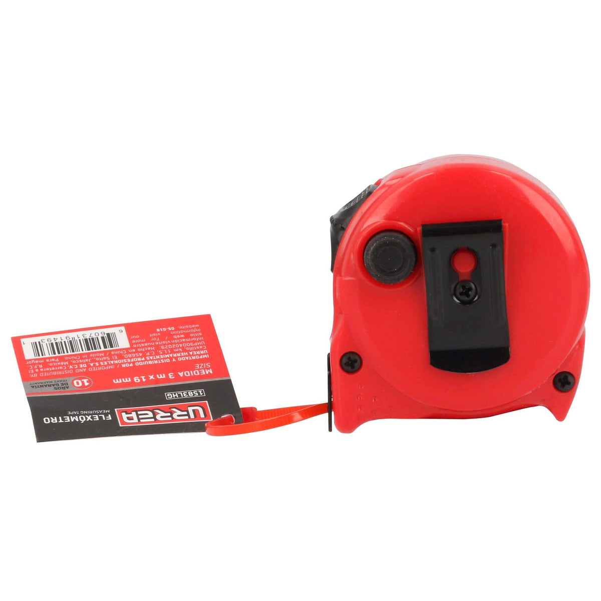 Flexómetro Con Carcasa De Plástico, 3 m x 19 mm, Urrea 1583LHG