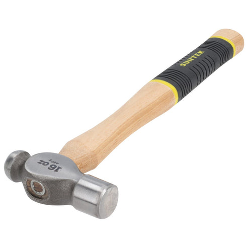 Martillo De Bola Pulido Con Mango De Madera Con Grip De 13, 16 Oz, Surtek 16SG