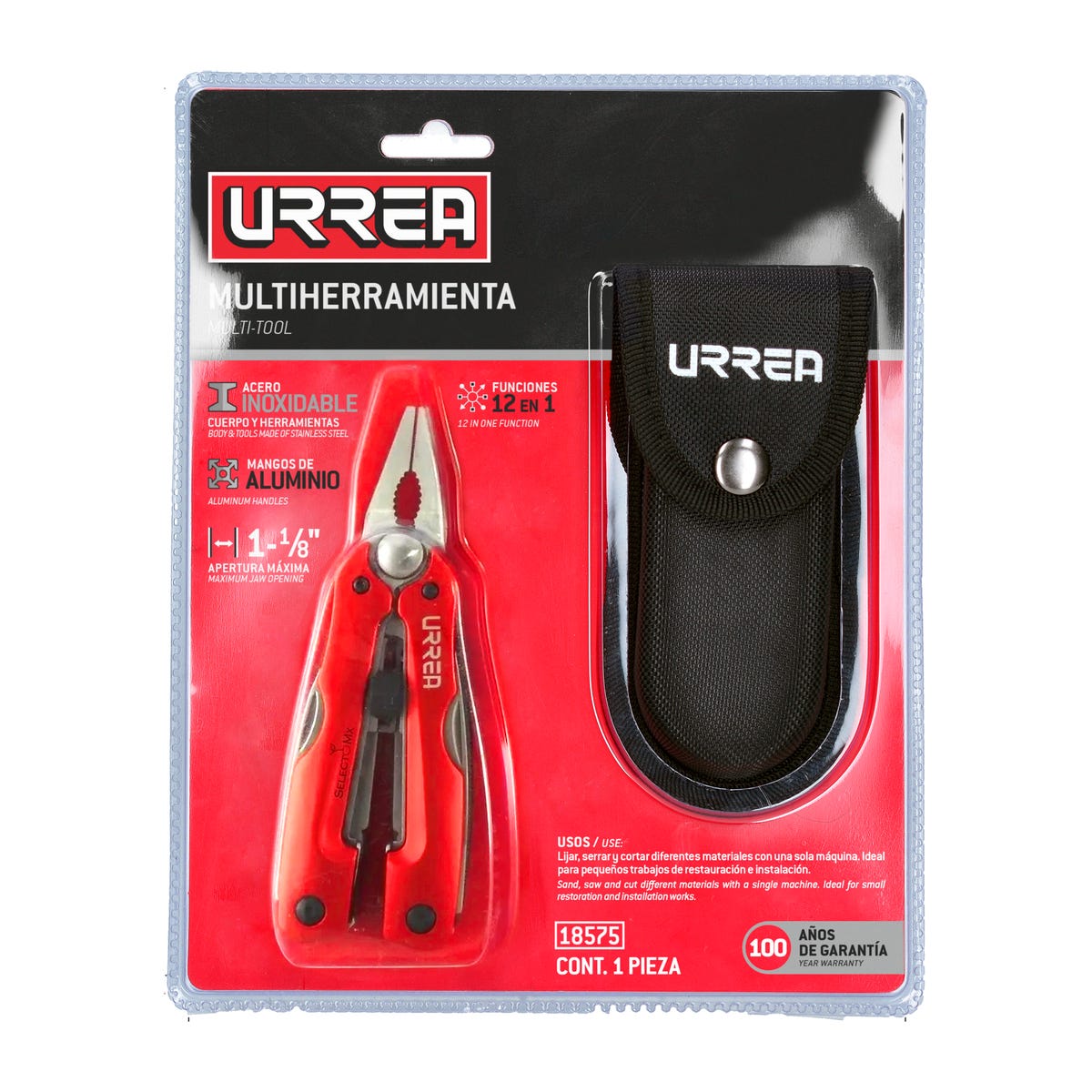 Pinza Multiherramienta 12 En 1 De 6, Urrea 18575