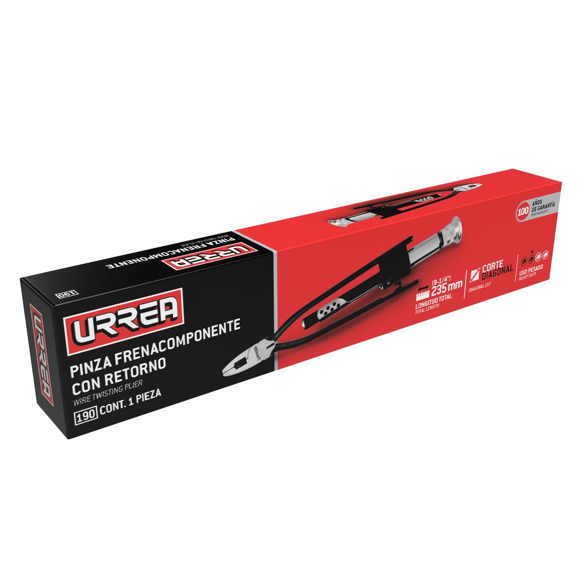 Pinza Frena Componente Con Retorno 9-1/4, Urrea 190