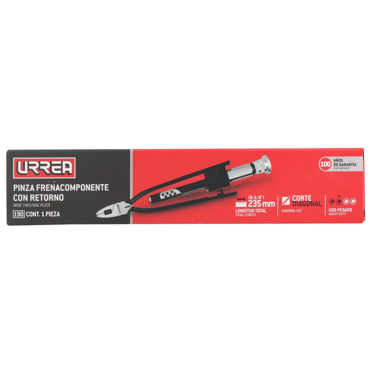 Pinza Frena Componente Con Retorno 9-1/4, Urrea 190