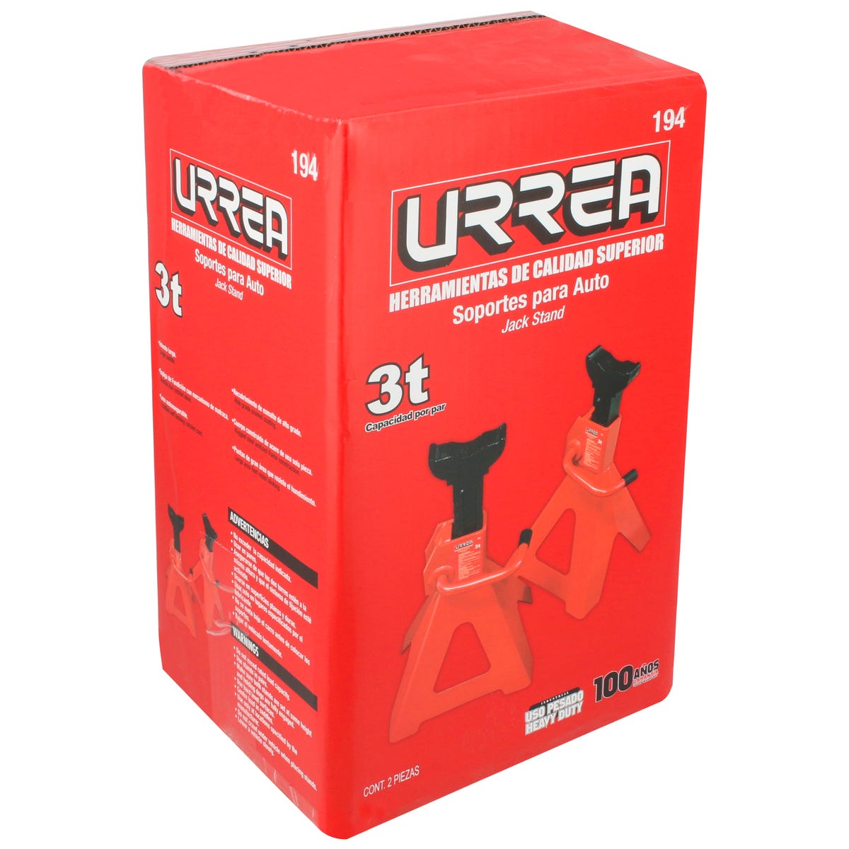 Torres Para Automóvil De Hierro Fundido 3 Ton, 2 Piezas, Urrea 194