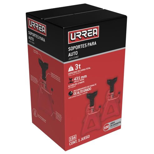 Torres Para Automóvil De Hierro Fundido 3 Ton, 2 Piezas, Urrea 194