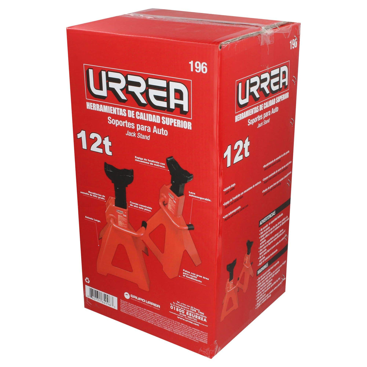 Torres Para Automóvil De Hierro Fundido 12 Ton, 2 Piezas, Urrea 196