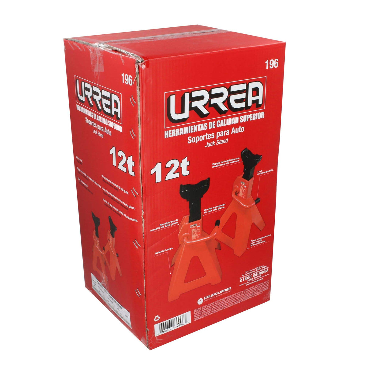 Torres Para Automóvil De Hierro Fundido 12 Ton, 2 Piezas, Urrea 196