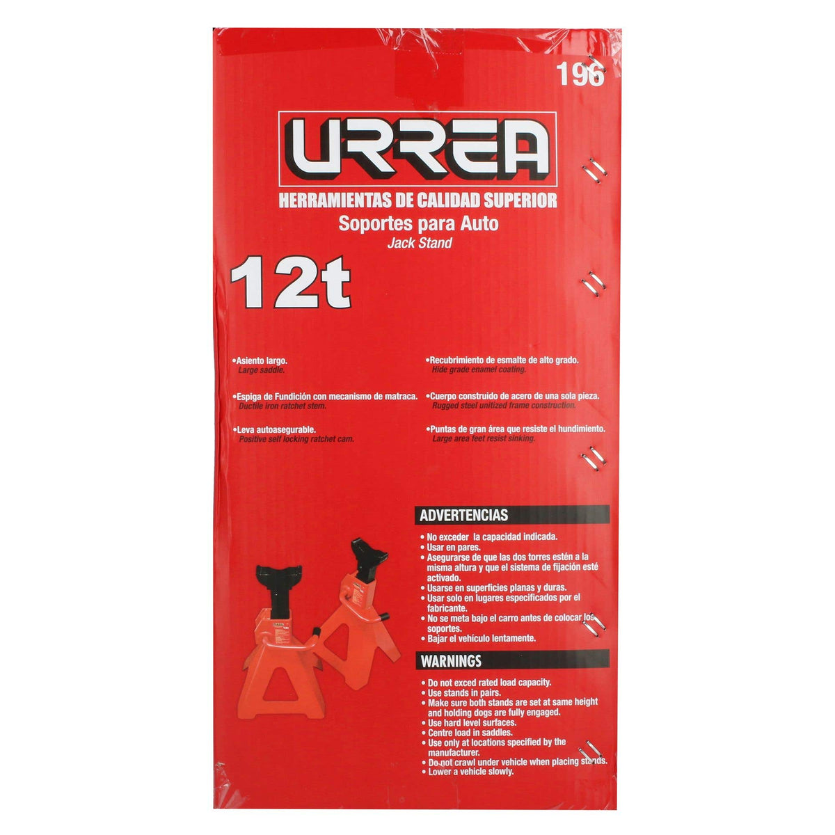 Torres Para Automóvil De Hierro Fundido 12 Ton, 2 Piezas, Urrea 196