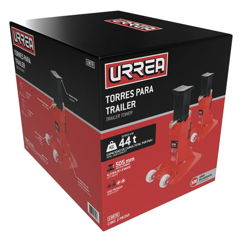Torres Para Tráiler De Hierro Fundido 22 Ton Con Ruedas, 2 Piezas, Urrea 198TR