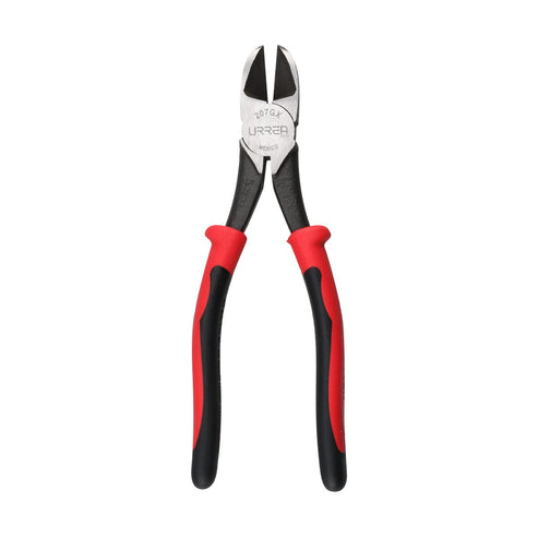 Pinza Para Electricista Con Mango Bimaterial Corte Diagonal Alta Palanca De 7-3/4, Urrea 207GX