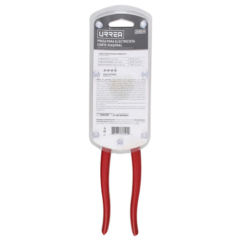 Pinza Para Electricista Con Mango Rubber Grip Corte Lateral De 8, Urrea 208GM