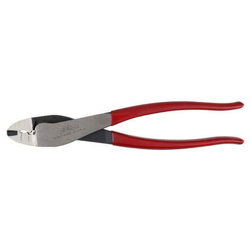 Pinza Para Electricista Con Mango Rubber Grip Alta Palanca Poncha Terminal De 9-1/2, Urrea 208G