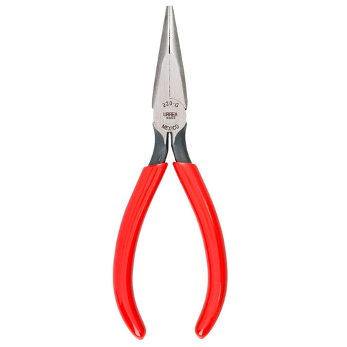 Pinza Para Electricista Con Mango Rubber Grip Punta Plana Conica Sin Corte De 6-5/8, Urrea 220G