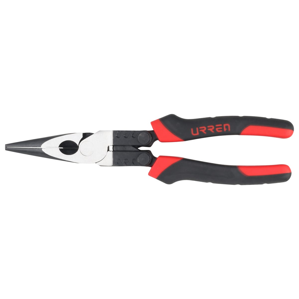 Pinza Para Electricista Con Mango Bimaterial Palanca Compuesta Punta Larga De 8, Urrea 2292GCA