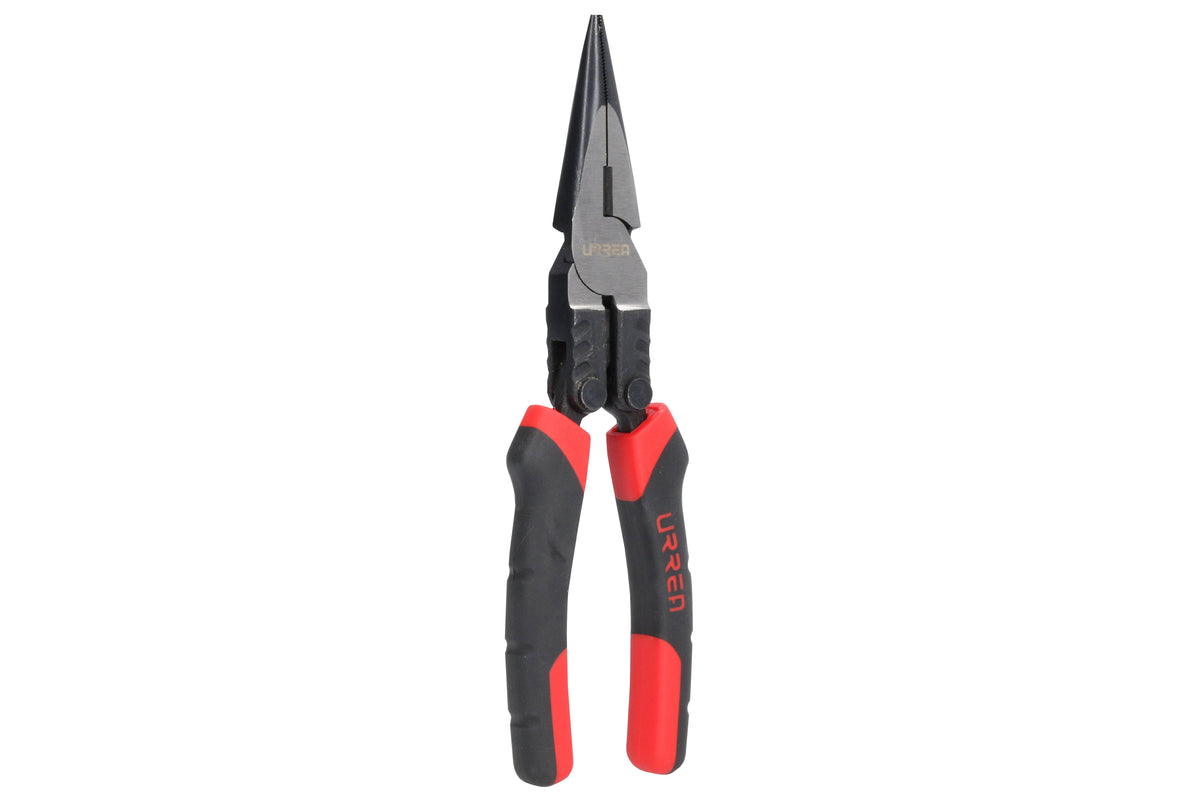 Pinza Para Electricista Con Mango Bimaterial Palanca Compuesta Punta Larga De 8, Urrea 2292GCA