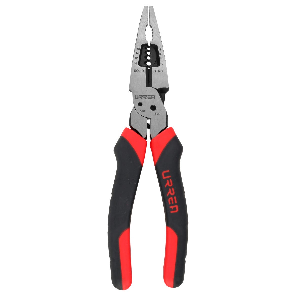 Pinza Multipropósitos Con Mango Bimaterial Punta Larga Corte Lateral De 8, Urrea 2292MP