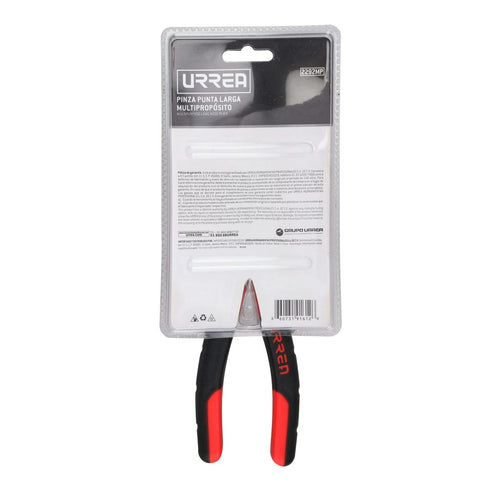Pinza Multipropósitos Con Mango Bimaterial Punta Larga Corte Lateral De 8, Urrea 2292MP